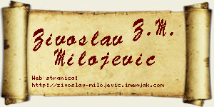 Živoslav Milojević vizit kartica